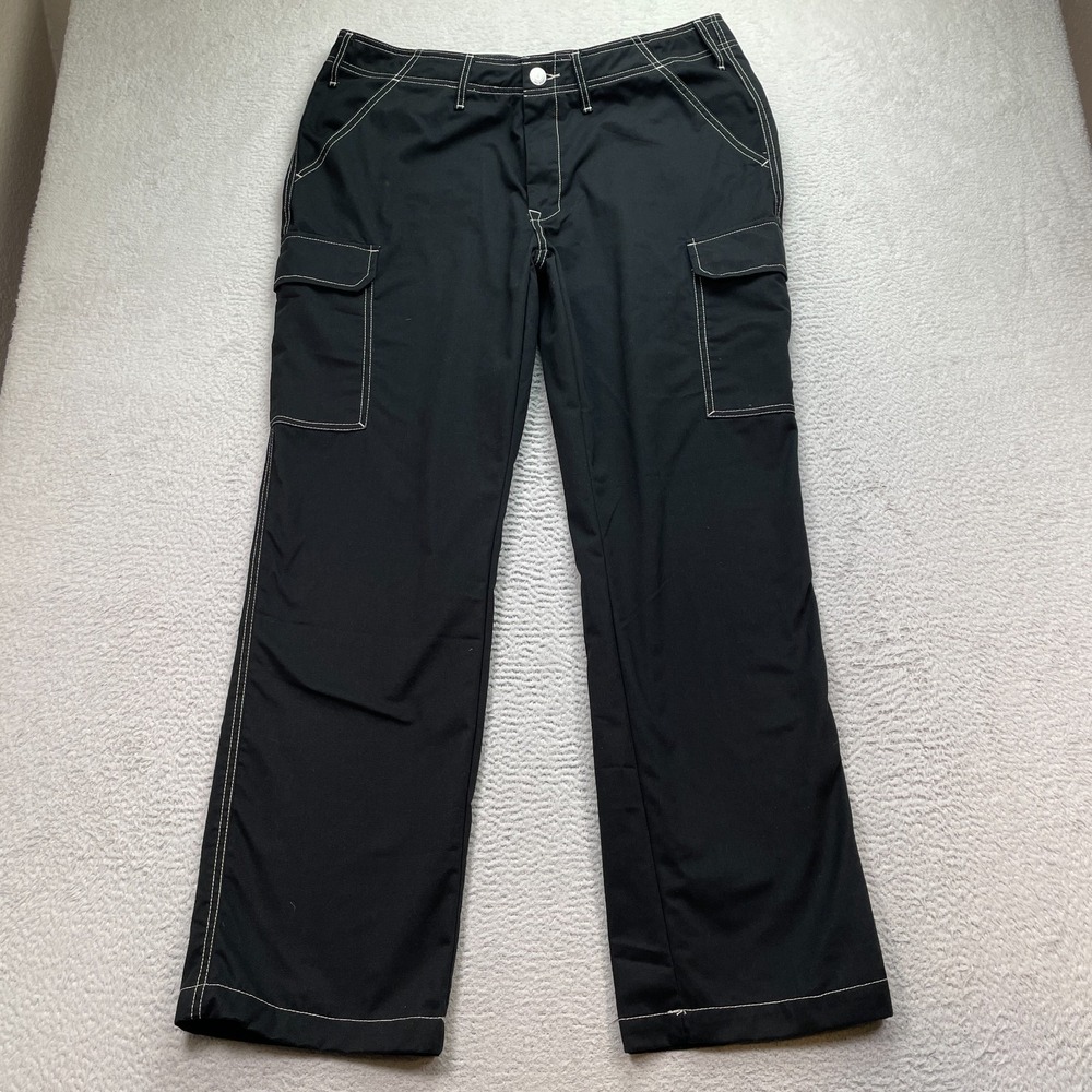 True Religion Jeans Pants Mens 36 (FITS 38x32) Black Cargo Utility Baggy